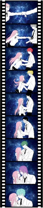 アムネシアのアニメOPのサビの部分トレスというようなものでもない自分絵、帝光×桃井 