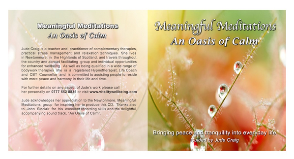 YourVitality's tweet photo. "An Oasis of Calm" CD for sale.  Hour long CD: 3 mindful meditations for deep relaxation £10 incl p&amp;p. http://t.co/8x8iQ3UhA5