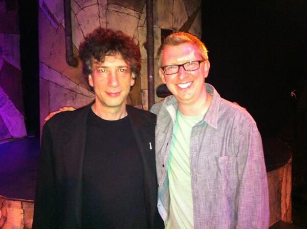 Stoked I got to meet Neil Gaiman (<a href="/neilhimself/">Neil Gaiman</a>) last night! Who out there thinks Neil would like Midnight Son?