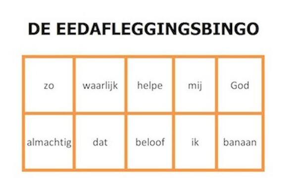 DeSpeld's tweet photo. Uiteraard is het weer tijd voor de 33-jaarlijkse Eedafleggingsbingo. #troon http://t.co/rhI9tEaZUW