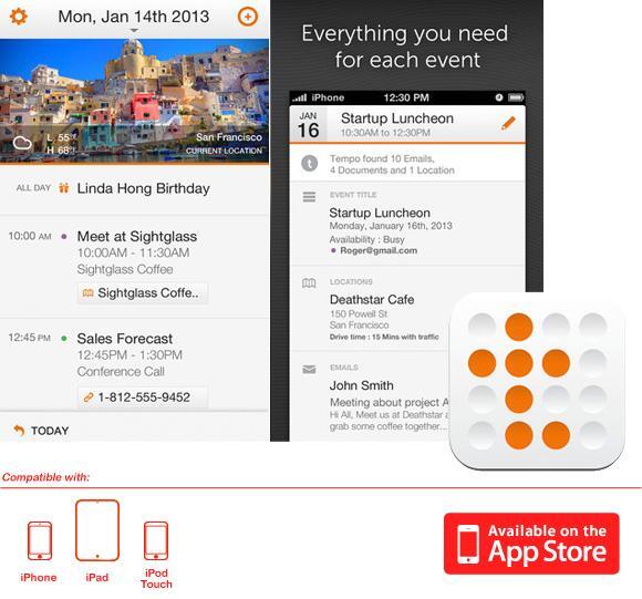 EdisonApps's tweet photo. Tempo Smart Calendar #OQA #Only #Quality #Apps #Apple #iPhone #iPad #iPod http://t.co/WBfzT9qLJd
