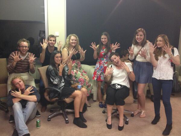 9NewsNOW's tweet image. Our #9StreamLIVE studio audience prepping for the show in #Brisbane. Watch here: bit.ly/ZZcgy9