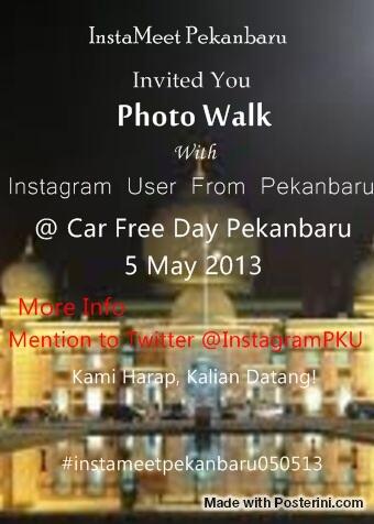 InstagramPKU's tweet photo. InstaMeet Pekanbaru @ CarFreeDay. Photo Walk with Instagram User from Pekanbaru #InstaMeetPekanbaru050513 http://t.co/yOhwpAKhyd