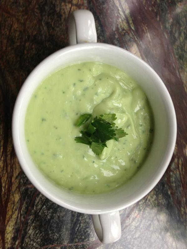 theheightschef's tweet image. Chilled Avocado Soup w/ Jalapeño, Lime &amp;amp; Cilantro @SlateWineBar