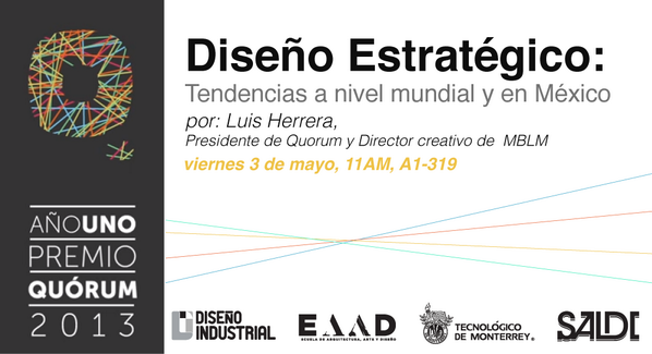TriggerTrades12's tweet photo. #CHARLA Diseño Estratégico... por: Luis Herrera, @PremioQuorum @mblm_tweets VIERNES 3 mayo, 11AM, A1-319 @saldimty http://t.co/IU0w5jxbSS
