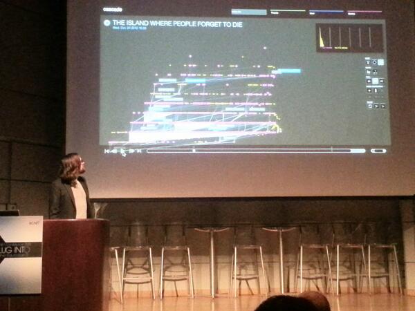 At @BCNET2013  conference  keynote speaker Jer Thorp  speaking on what data is and cool ways to mine it