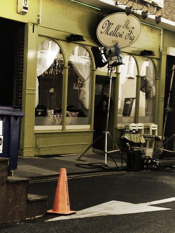 BlindFaithProd's tweet photo. Filming taking place today in our favourite cafe at the Mellow Fig. Rte ad apparently http://t.co/M9QIT4cavh