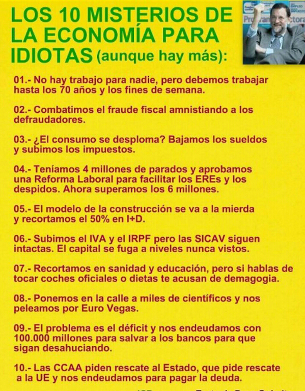 GobiernoBasura's tweet photo. 10 misterios de la economia... http://t.co/4J6hLiITv2
