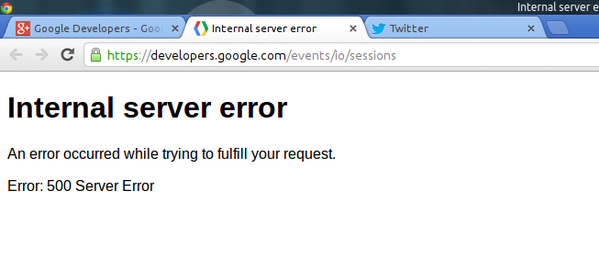 IO 13 agenda is live! well, sort of - getting 500 from Google servers.