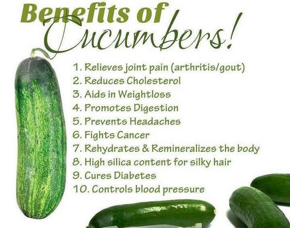 fatc_elite's tweet photo. Benefits of cucumbers #Fitnesstips #diet #healthyeating #foodforthought http://t.co/W8sXvsy59l