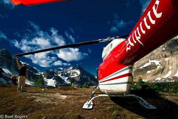 . <a href="/alpineheli/">Alpine Helicopters</a> flight to Marvel Pass #banff #helicopter #rockies