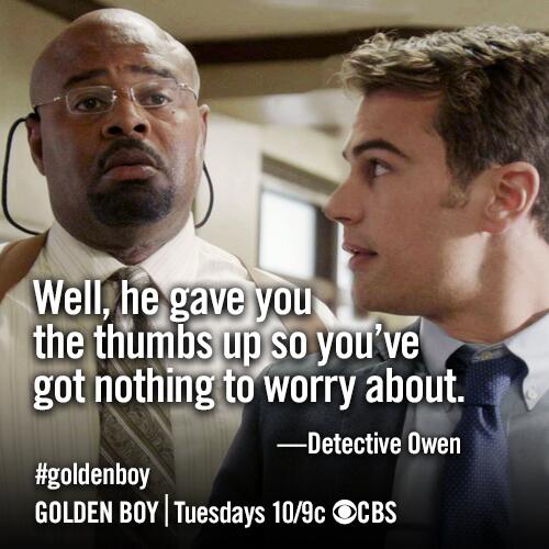 GoldenBoyCBS's tweet photo. Is Clark's love life going to hurt his career? Watch last night's new #GoldenBoy! http://t.co/osjiWvrU3B http://t.co/GmuUjInFDd