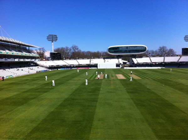 mcc_young's tweet photo. Lovely day at lords for the YCs to take on the MCC. YC's are currently 201-4 after 42 overs. Clark 81* mckechnie 53* http://t.co/DTJfTzbNIl
