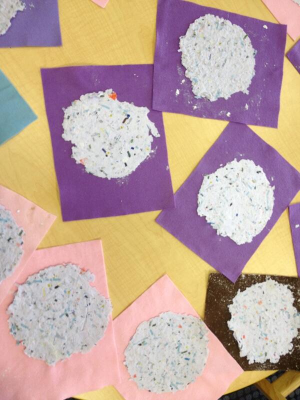 We used our pulp to make NEW PAPER!