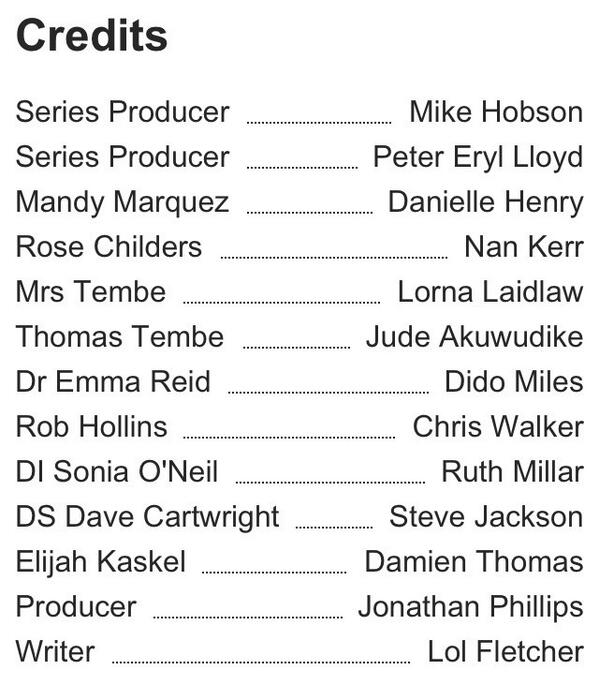 bbcdoctorsfan_'s tweet photo. Credits for todays doctors ... http://t.co/APA9k4qY2v
