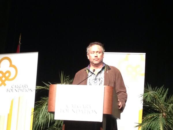 nenshi's tweet photo. And here's the amazing @wbrettwilson making me cry as he discusses Doc Seaman's legacy. #doclegacy http://t.co/zBOHTghjdw