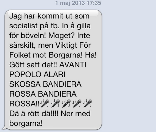 discocatgirl's tweet image. Fick det mest fantastiska smset någonsin av min moster. #1amaj