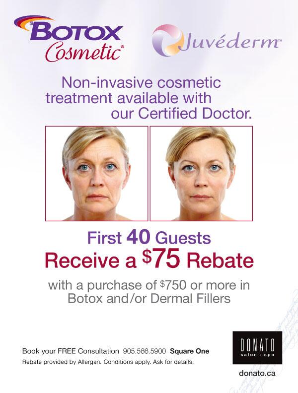 DonatoSalonSpa's tweet image. Looking good pays back! #Botox / #DermalFillers #RebateProgram now available only at the #SquareOne location!