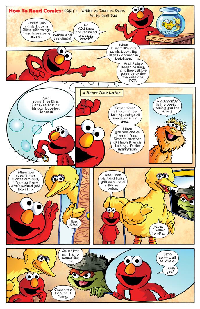 Sesame Street on Twitter: "A new Street comic book is out TODAY! Want to learn how to read a comic? Elmo help! http://t.co/trekQPYLaU" / Twitter