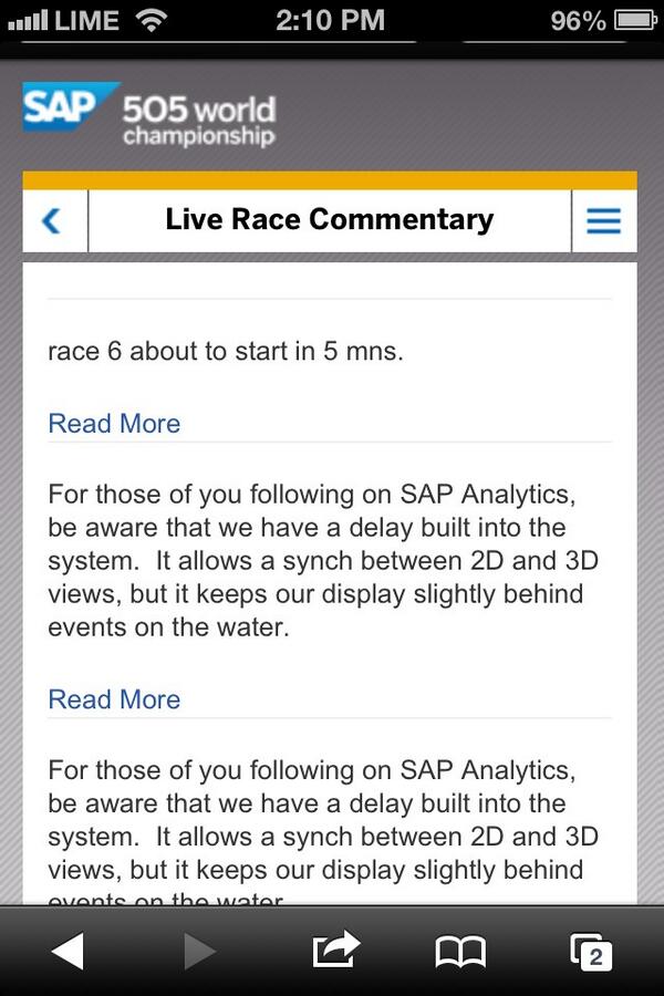 Testing out the <a href="/SAP5O5Worlds/">SAP 5O5 Worlds</a> mobile #app with #live commentary!