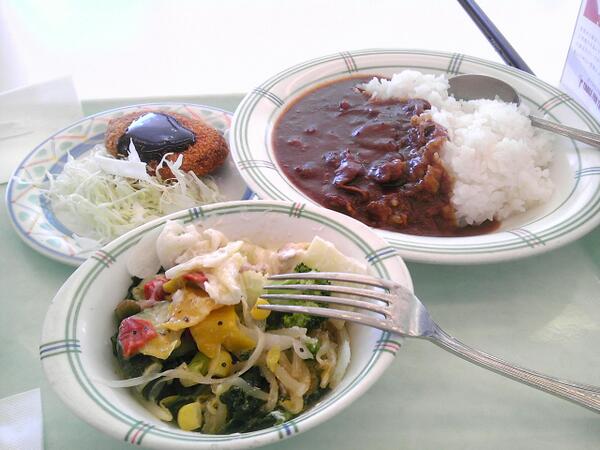 iolio's tweet photo. “@matzism: @iolio こちら社員食堂。たぶん600円位(笑) http://t.co/ic3NqLJw9b”なにこれ！！最高に美味しそう！まっちゃんの会社の社員うらやましすぎる！！！！