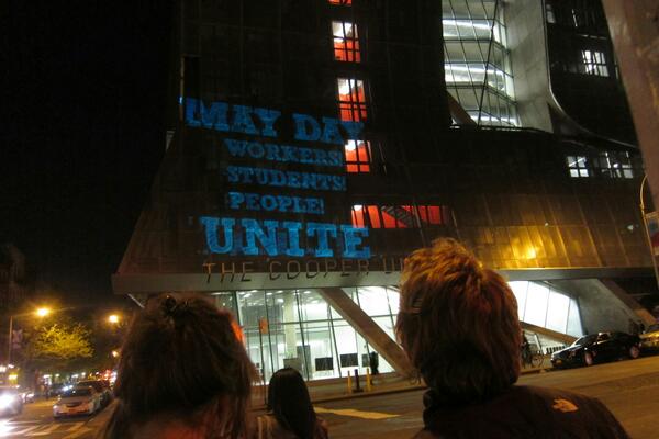 luckytran's tweet photo. Off to bed! Happy #MayDay y'all from the @illuminator99 &amp; @OccupyWallSt! #maydaynyc http://t.co/BXLT2FsSfE
