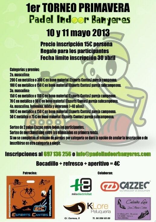 AitorGandia's tweet photo. 1er torneo primavera #PadelIndoorBanyeres @JaviSantonja http://t.co/Kx6oo4Aikb