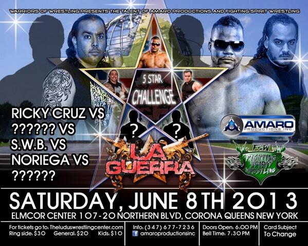 swbforreal's tweet image. sWb returns to Queens NY for a five star challenge on June 8 #teamsWb see y'all at ringside