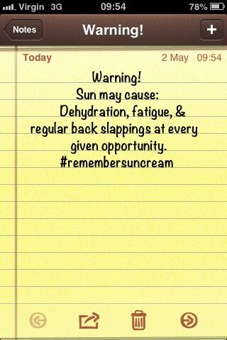 warning effects of sun warning sun burn