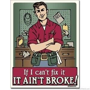 DArtOfManliness's tweet photo. If I can fix it it ain't broke! http://t.co/4tMHa19ra4