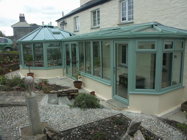 NewViewWindows1's tweet image. Our green coloured profile #different #conservatory #cornwall #devon