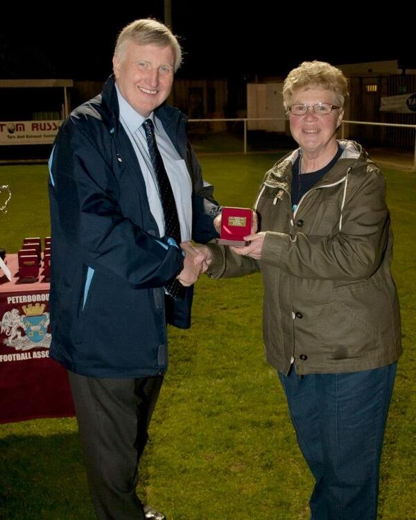 SuttonBridgeUFC's tweet photo. Secretary Jenny Sutton receiving her medal http://t.co/5yAtnSaZqw