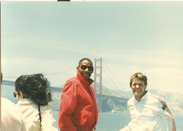 Tommy_G's tweet image. Throwback Thursday with Coach Bill Schnier &amp;amp; #Bearcats All-American @LewisJohnsonMG #TBT