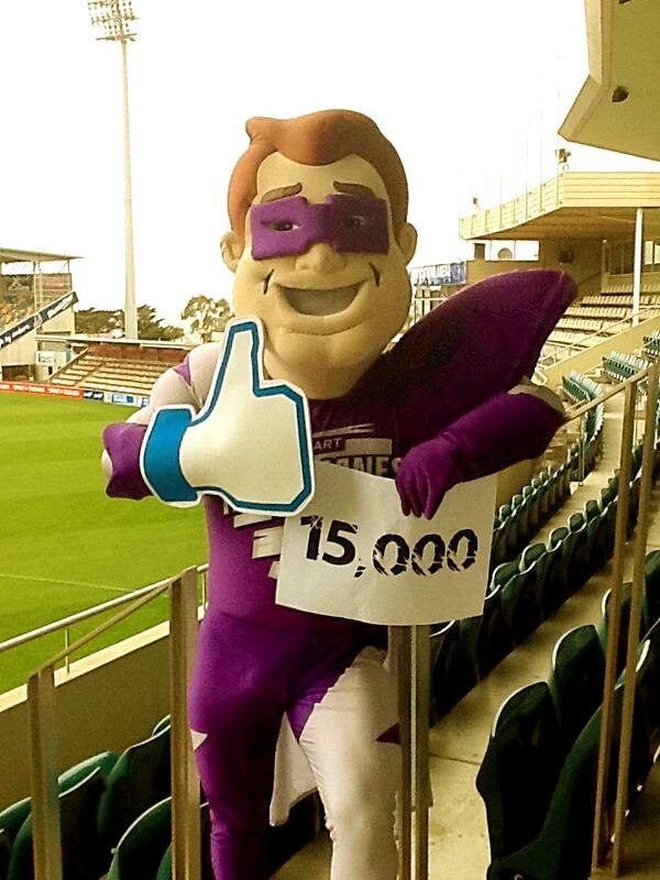 HurricanesBBL's tweet photo. We've hit 15,000 likes on our Facebook page! Thanks guys! If you haven't already, 'LIKE' our page then retweet! #BBL http://t.co/A2F91ONpci