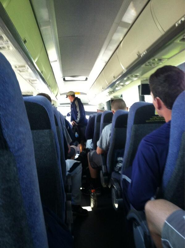 mmabaseball's tweet photo. The bus is loaded and the Bucs are Westfield bound for round 1 of the playoffs #bucbaseball http://t.co/x5Dp6okYJ2
