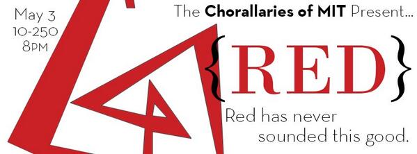 chorallaries's tweet photo. The Chorallaries present our Annual Spring Concert with theme RED this Friday at 8pm in 10-250! http://t.co/1pwzc4frxD
