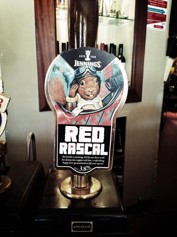 Little_AngelHOT's tweet image. A new addition to the bar. Jennings #RedRascal 3.8% and slightly hoppy. A lovely drop to enjoy outside!!