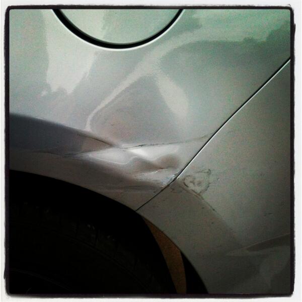 DallasWardBlagg's tweet photo. New car got hit in a parking lot for the second time in two months! #annoying http://t.co/osSfjNmEtX