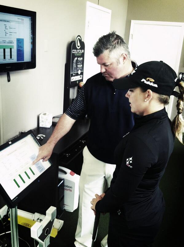 SaraBrownGolf's tweet image. So impressed w/the set up @golfgurutv has at Carmel CC #firstclass #greatinstructor #samlab #getbetter #ThankYou :)