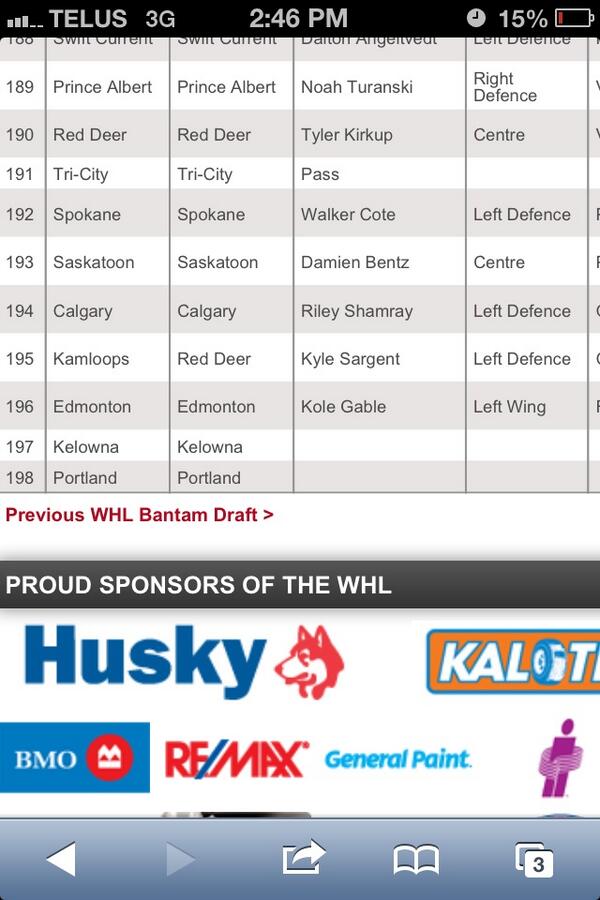 burgett4444's tweet photo. Congrats Gable!!! #drafted #Edmonton http://t.co/vOMR7ArCub