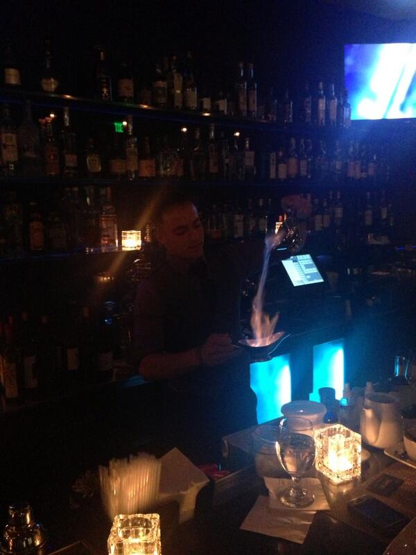 SylvaSenat's tweet photo. Flaming coffee @tashan777 @wineismylife for a gentleman at the bar who heard of us from Nebraska! #notjustcurry #chef http://t.co/v6XjPTwkrO
