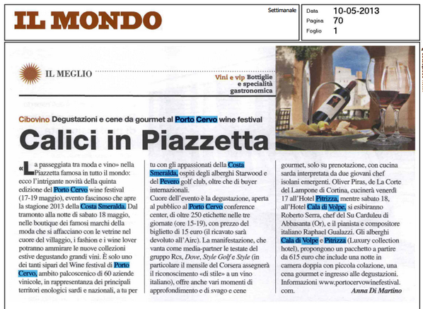 Calici in Piazzetta #news #winefestival #portocervo #costasmeralda