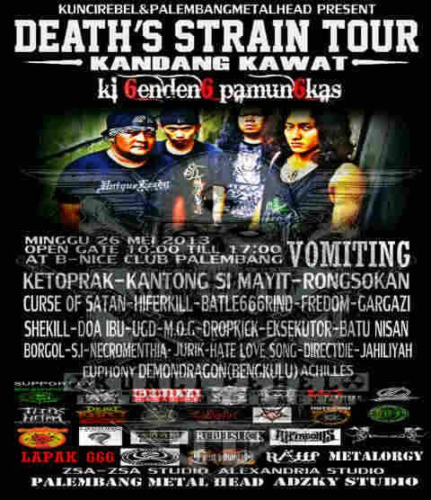 Coming soon !! Palembang Metal Head Present : Death Strain Tour Kandang Kawat | At B-nice on saturday 26 Mei 2013.