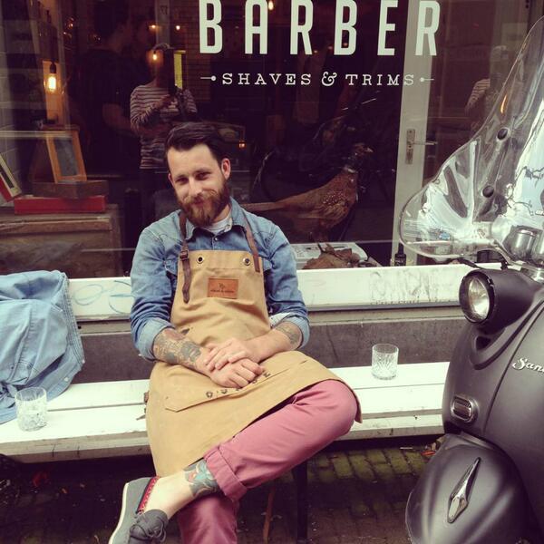 BackToBackPR's tweet image. Need a trim or shave? Swing by Barber in Amsterdam, Martijn Zijerveld is ready for wearing his #Element loafers!