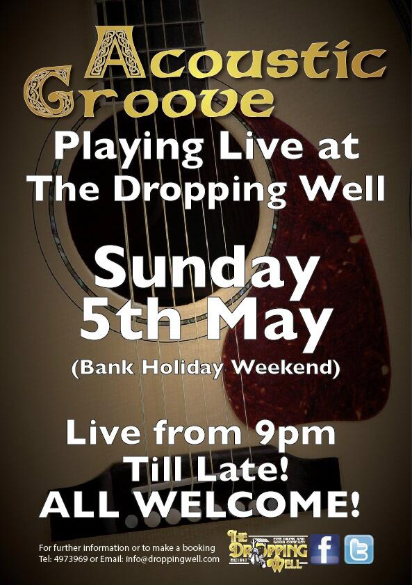 Sunday 5th May at The Dropping Well...we hope you can join us!