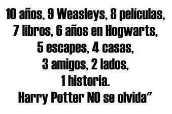 Harry Potter NO se olvida.
