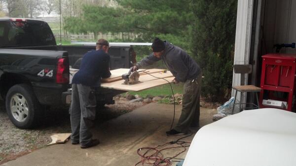 MxTech's tweet photo. @Mitchell construction these are men "who do" MXT  sprinter is getting a dividing wall. http://t.co/bMX9SsTMLQ