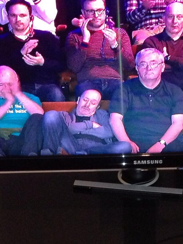 Briangreenhoff's tweet image. Breaking news: Rafa Benitez asleep at the snooker #fact