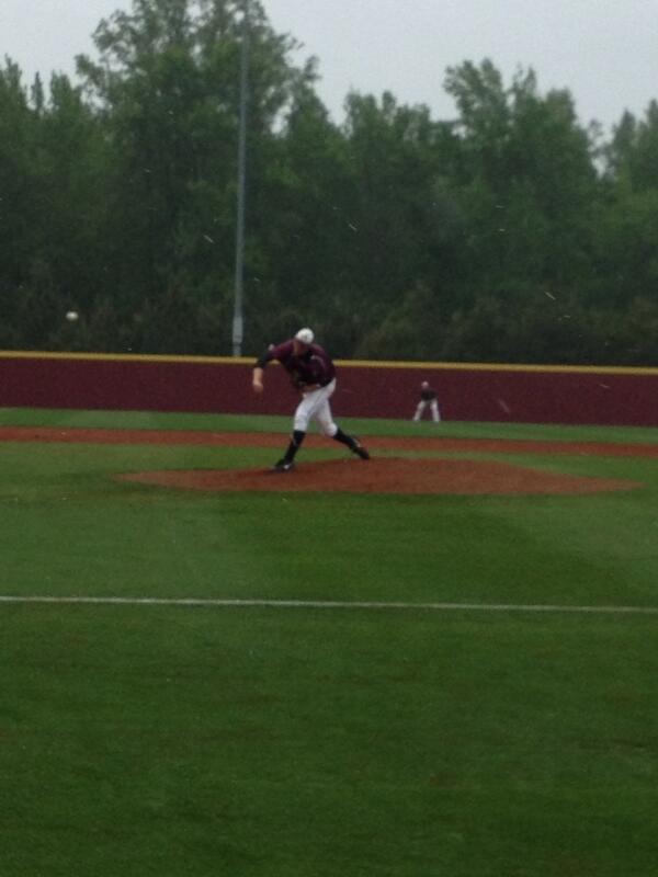 Baseball team wins game 1 in Hoschton 2-1 as Bryce Conley throws a 7-inning gem! #dealing #raidernation