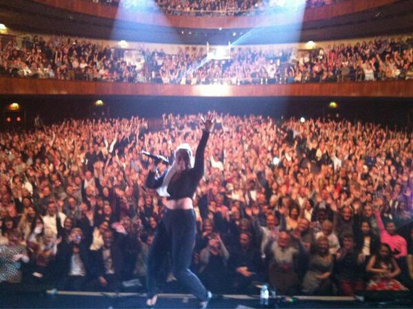 pendulumD's tweet image. At leona concert she just took this pic with my phone and shook her hand :-) 
Front row to the left of her x